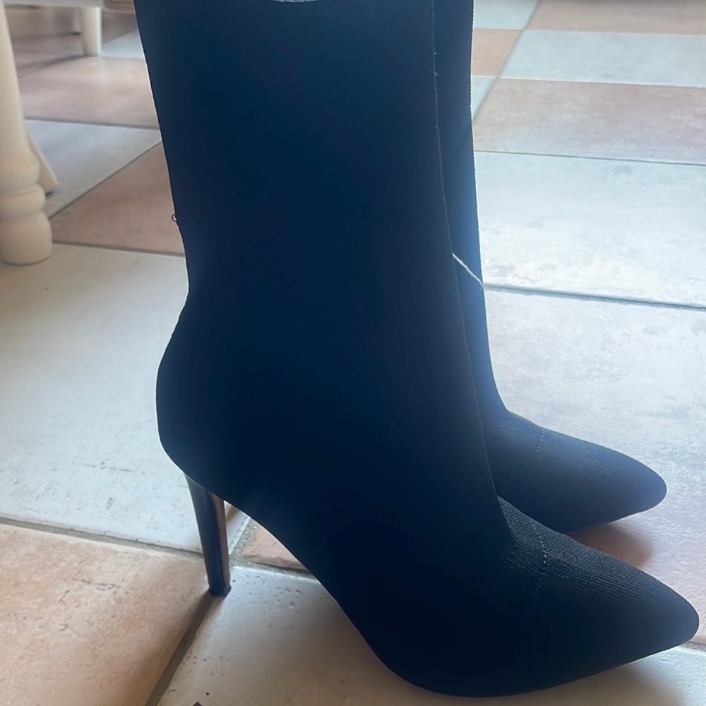 Black sock booties